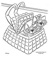 coloriage les siamois dans le panier